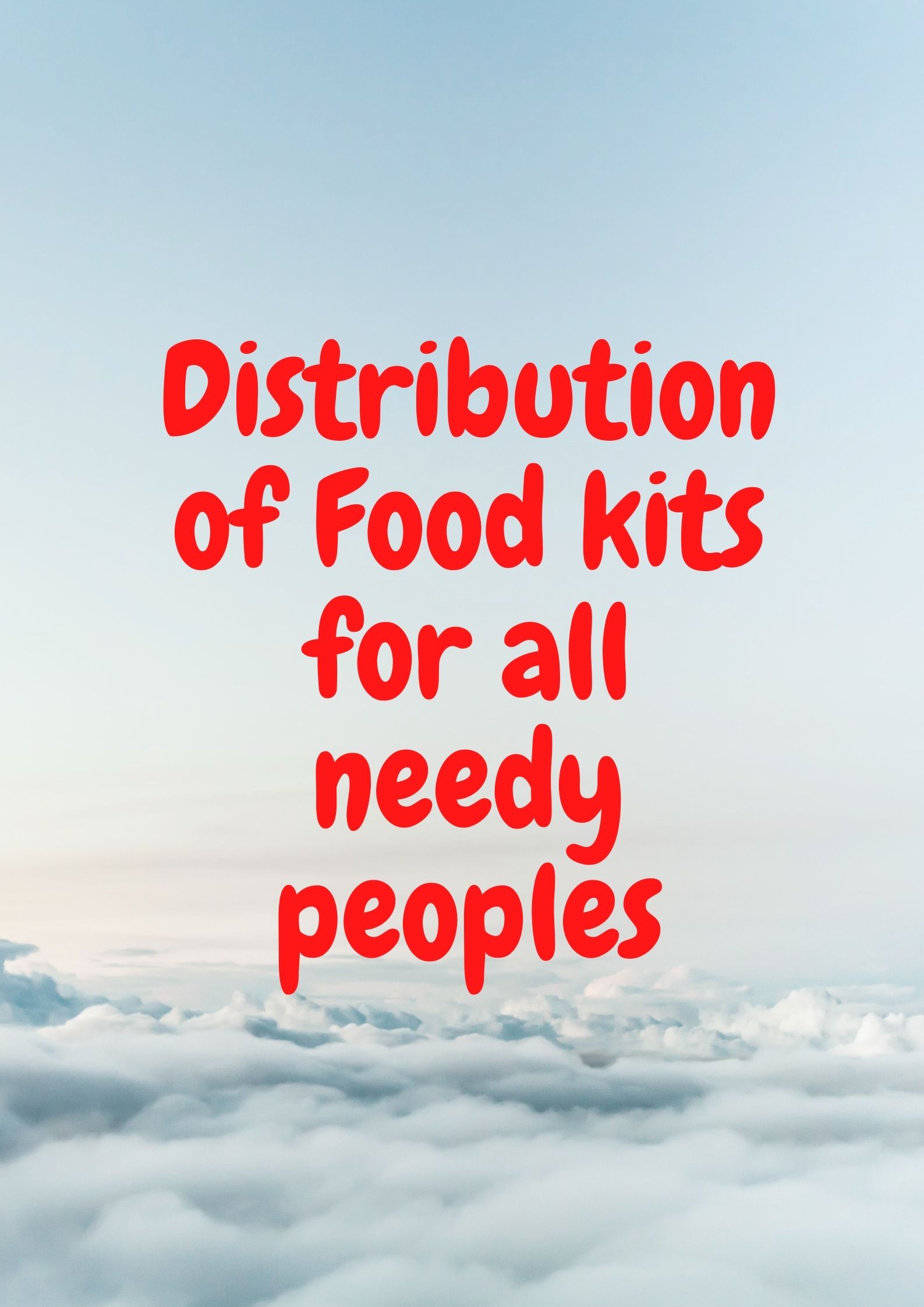 Distribution of Food kits for all needy peoples